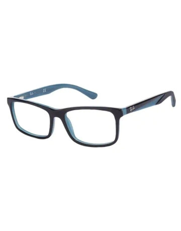 Blue Rectangle Rimmed Eyeglasses