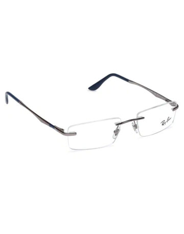 Gun Metal Navigator Rimless Eyeglasses