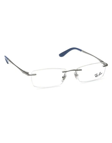 GunMetal Rectangle Rimless Eyeglasses