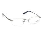 Grey Rectangle Rimless Eyeglasses