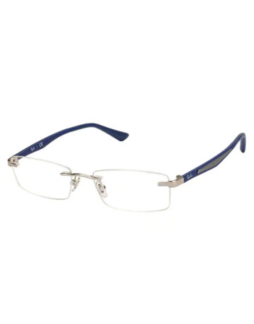 Red Rectangle Rimless Eyeglasses