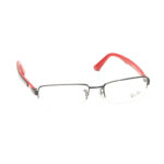 Black Rectangle Semi-Rimmed Eyeglasses