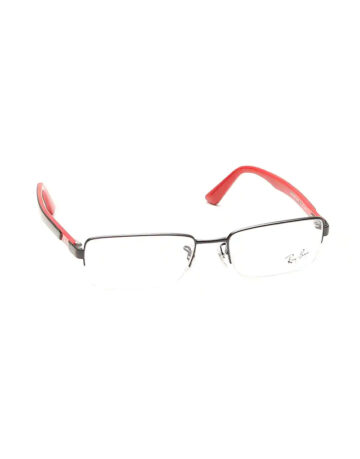 Black Rectangle Semi-Rimmed Eyeglasses